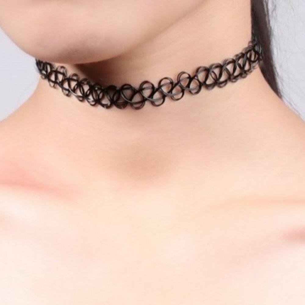 14 Pack Hot Exotic Stretch Elastic Choker Necklace - Picture 3 of 5